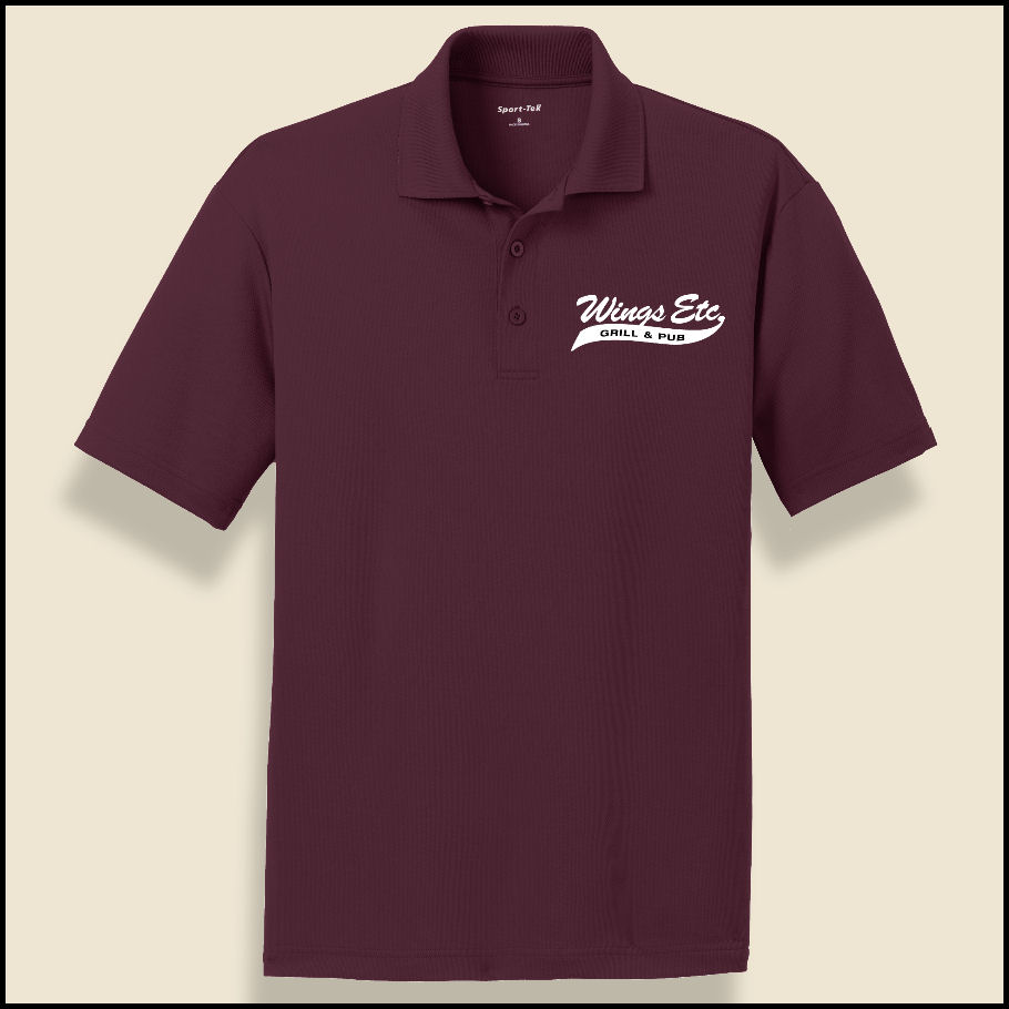 Maroon Wings Etc. 100% Poly/Mesh Sport Shirt